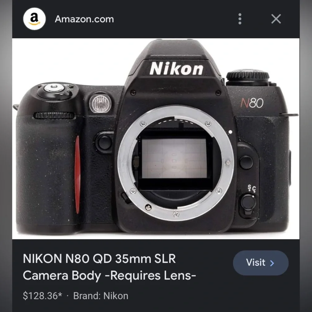 NIKON N80 QD 35mm SLR Camera Body -Requires Lens-